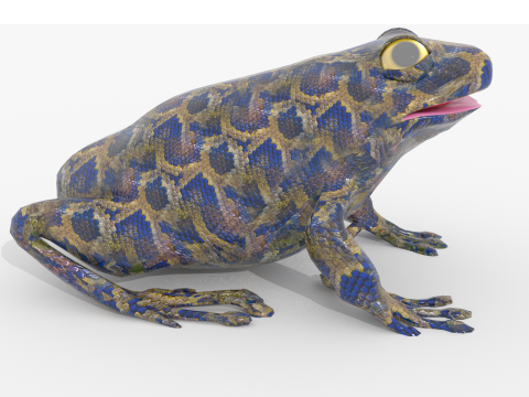 Frog v1 Blend-Obj-Fbx-Dae-Glb 3D Model