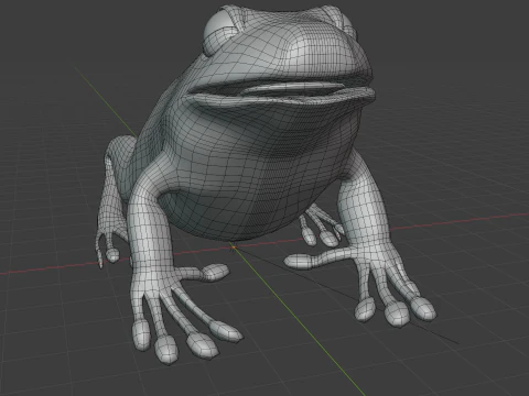 Frog v1 Blend-Obj-Fbx-Dae-Glb 3D Model