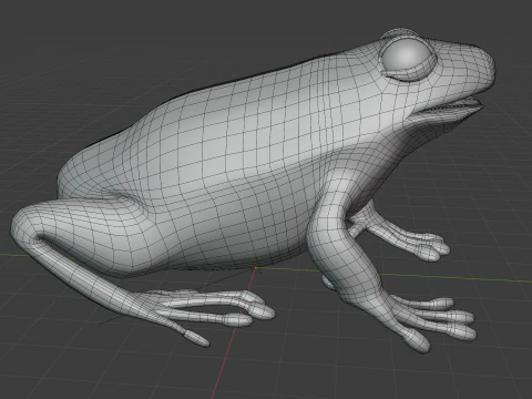 Frog v1 Blend-Obj-Fbx-Dae-Glb 3D Model