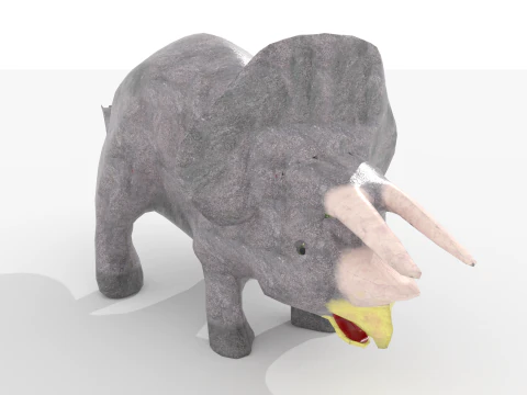 Triceratops V1 Blend-Obj-Fbx-Dae-Glb Model 3D