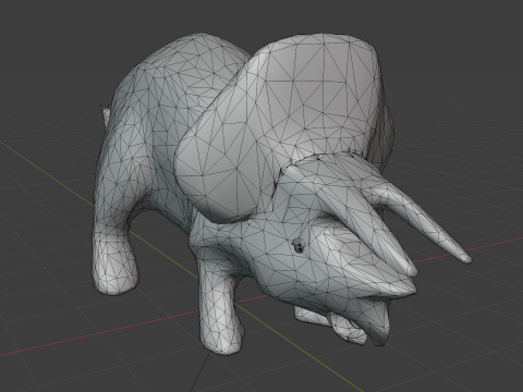Triceratops V1 Blend-Obj-Fbx-Dae-Glb 3D Модель