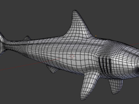 Shark v1 Blend-Obj-Fbx-Dae-Glb 3D Model