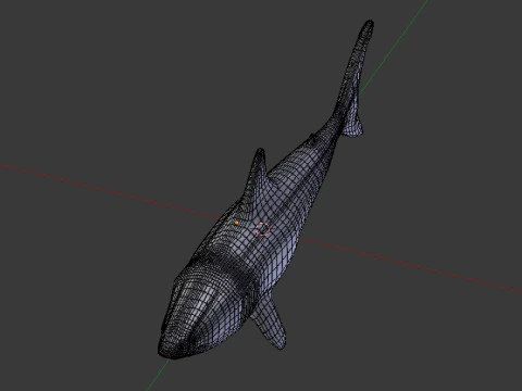 Shark v1 Blend-Obj-Fbx-Dae-Glb 3D Model
