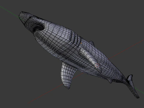 Shark v1 Blend-Obj-Fbx-Dae-Glb 3D Model