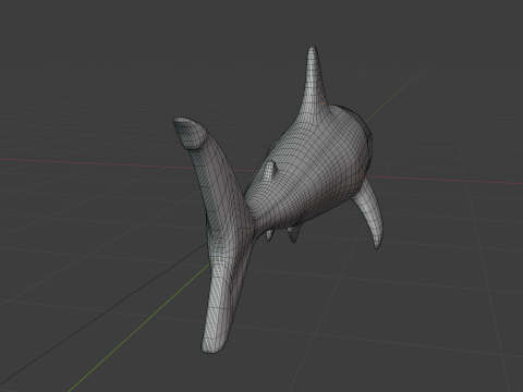 Shark v1 Blend-Obj-Fbx-Dae-Glb 3D Model