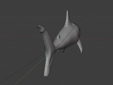 Shark v1 Blend-Obj-Fbx-Dae-Glb 3D Model