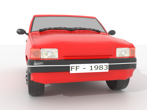 Small Hatchback Model 3D