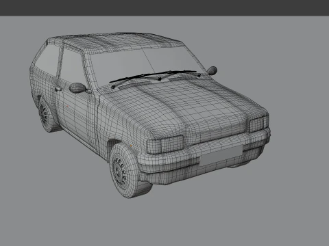 Small Hatchback 3D Model