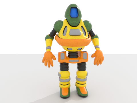 Generic Robot 2 Blend-Obj-Fbx-Dae-Glb 3D Model