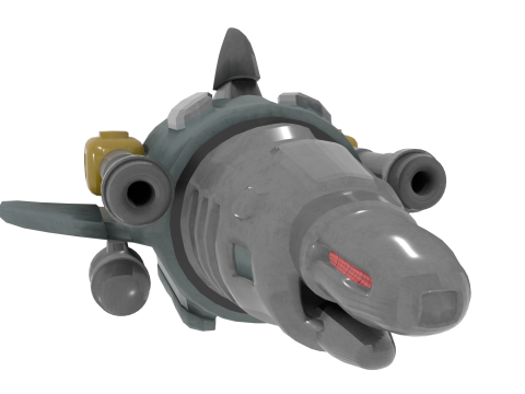 Sharkbot v1 BLEND-OBJ-FBX-DAE-GLB Modèle 3D