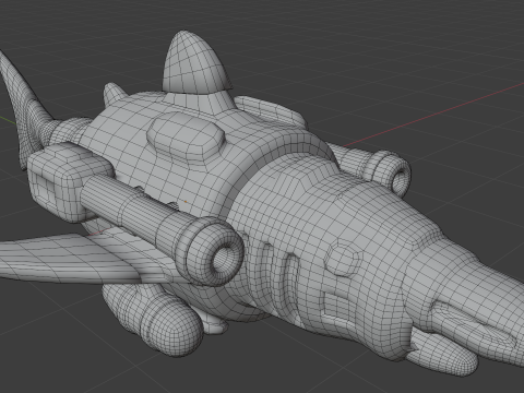 Sharkbot v1 BLEND-OBJ-FBX-DAE-GLB Modèle 3D