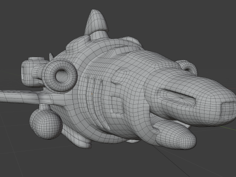 Sharkbot v1 BLEND-OBJ-FBX-DAE-GLB Modèle 3D