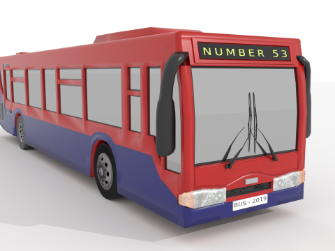 Bus BLEND-OBJ-FBX-DAE-GLB Modello 3D