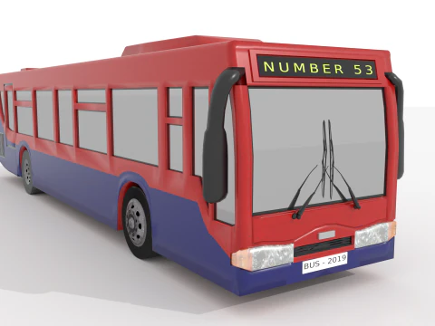Bus CAMPURAN-OBJ-FBX-DAE-GLB Model 3D