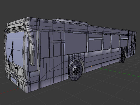 Ônibus BLEND-OBJ-FBX-DAE-GLB Modelo 3D