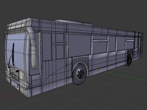 Bus BLEND-OBJ-FBX-DAE-GLB 3D Model