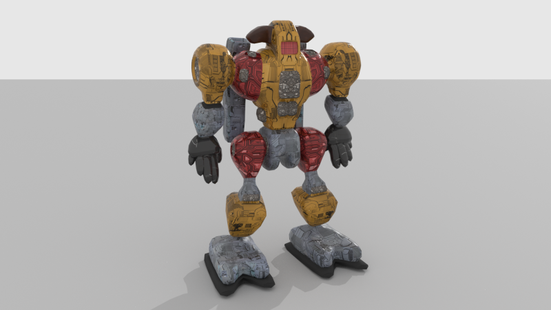 Battlebot v1 BLEND-OBJ-FBX-DAE-GLB Modèle 3D .c4d .max .obj .3ds .fbx .stl .blend 
