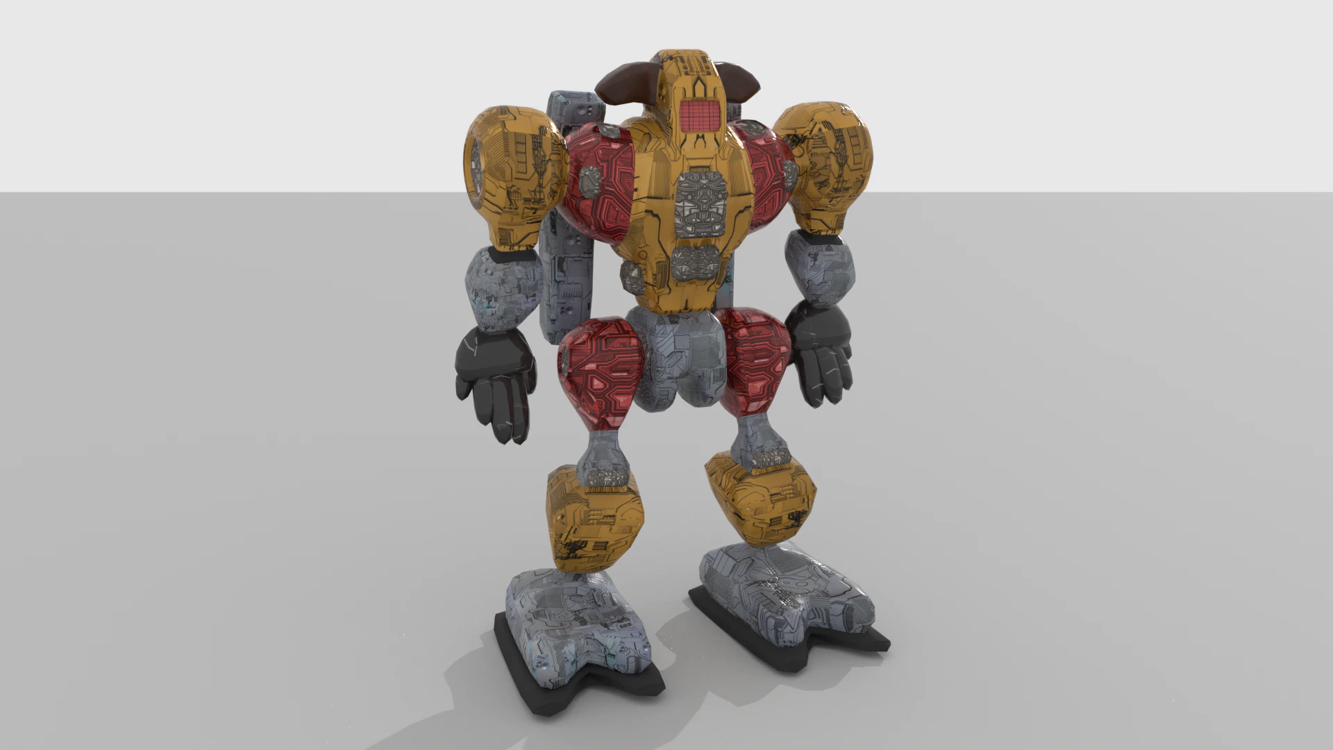 Battlebot v1 BLEND-OBJ-FBX-DAE-GLB 3D Model .c4d .max .obj .3ds .fbx .stl .blend 