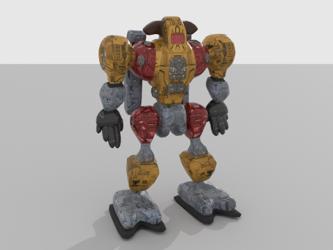 Battlebot v1 BLEND-OBJ-FBX-DAE-GLB Modelo 3D