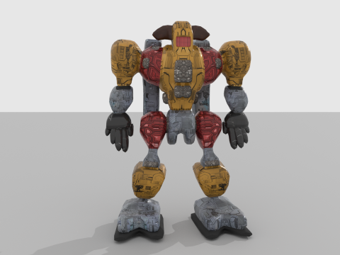 Battlebot v1 BLEND-OBJ-FBX-DAE-GLB Modèle 3D