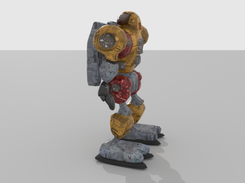Battlebot v1 BLEND-OBJ-FBX-DAE-GLB Modèle 3D