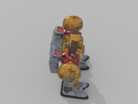Battlebot v1 BLEND-OBJ-FBX-DAE-GLB Modèle 3D