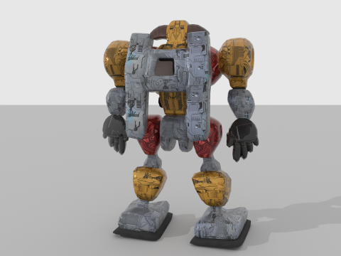 Battlebot v1 BLEND-OBJ-FBX-DAE-GLB Modèle 3D