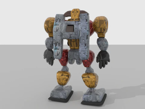 Battlebot v1 BLEND-OBJ-FBX-DAE-GLB 3D Model