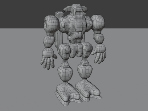 Battlebot v1 BLEND-OBJ-FBX-DAE-GLB Modèle 3D