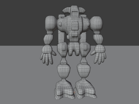 Battlebot v1 BLEND-OBJ-FBX-DAE-GLB Modèle 3D