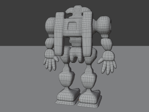 Battlebot v1 BLEND-OBJ-FBX-DAE-GLB Modèle 3D