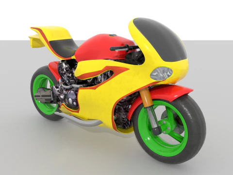 Superbike v1 BLEND-OBJ-FBX-GLB-STL 3D Model