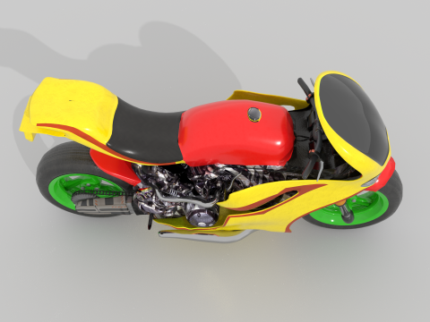 Superbike v1 BLEND-OBJ-FBX-GLB-STL Model 3D