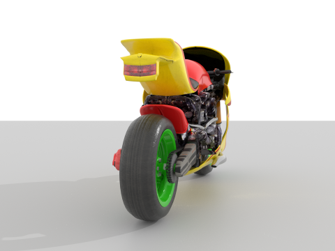 Superbike v1 BLEND-OBJ-FBX-GLB-STL Model 3D