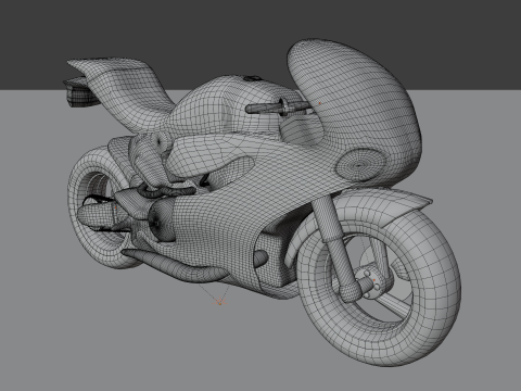 Superbike v1 BLEND-OBJ-FBX-GLB-STL Model 3D
