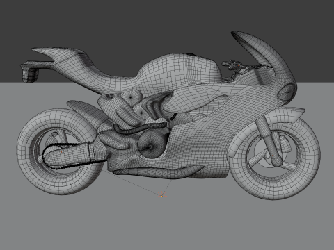 Superbike v1 BLEND-OBJ-FBX-GLB-STL Model 3D