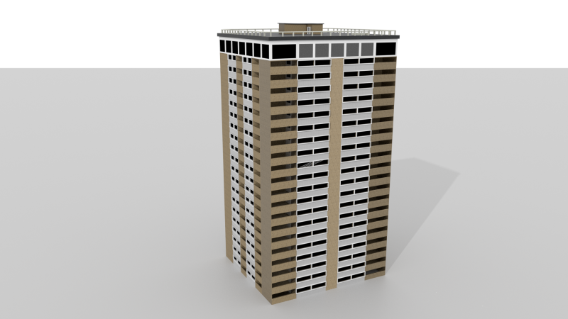 Blok Menara 2 Model 3D .c4d .max .obj .3ds .fbx .stl .blend