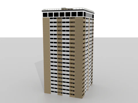 Tower Block 2 3D Model