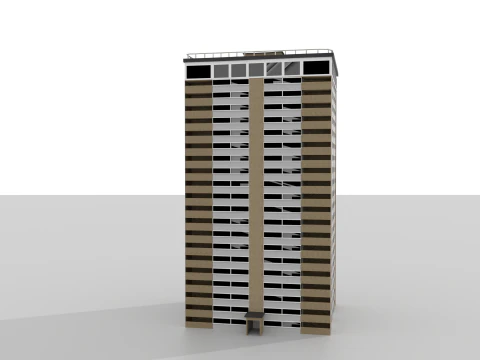 Tower Block 2 3D Model