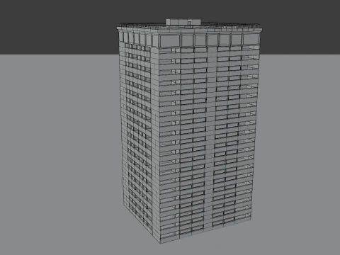 Tower Block 2 3D Model