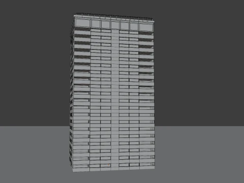 Tower Block 2 3D Model