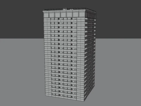 Tower Block 2 3D Model