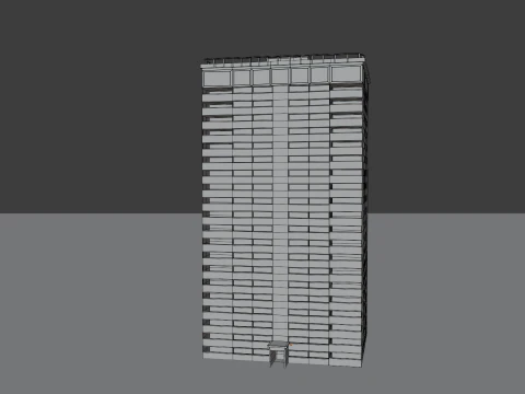 Tower Block 2 3D Model