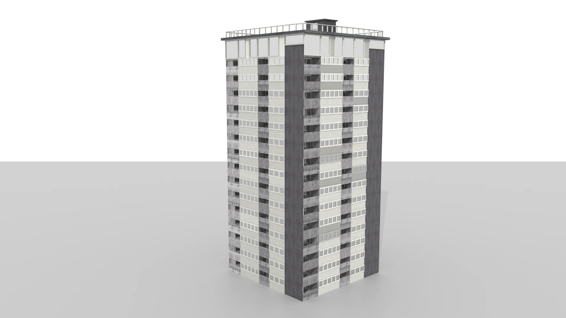 Tower Block 1 BLEND-OBJ-FBX-DAE-GLB 3D Model .c4d .max .obj .3ds .fbx .stl .blend 
