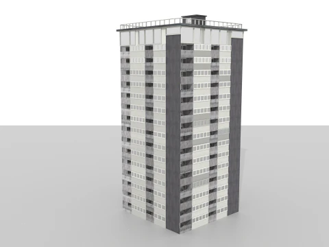 टावर ब्लॉक 1 ब्लेंड-ओबीजे-एफबीएक्स-डीएई-जीएलबी 3D मॉडल