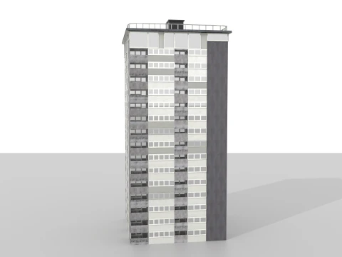 Tower Block 1 BLEND-OBJ-FBX-DAE-GLB 3D Model