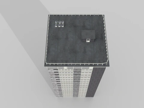 Tower Block 1 BLEND-OBJ-FBX-DAE-GLB 3D Model