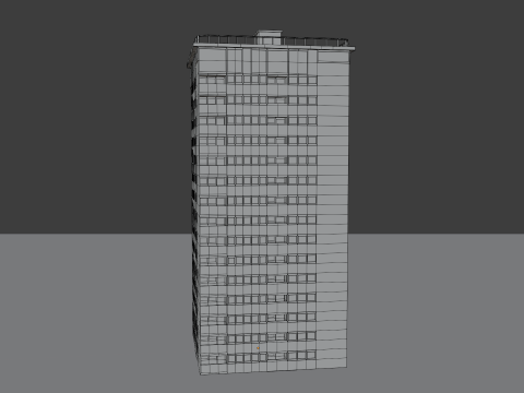 Tower Block 1 BLEND-OBJ-FBX-DAE-GLB Modèle 3D