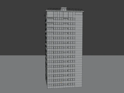 Tower Block 1 BLEND-OBJ-FBX-DAE-GLB 3D Model