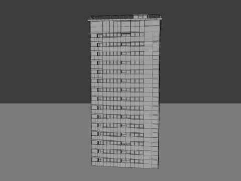 Tower Block 1 BLEND-OBJ-FBX-DAE-GLB Modèle 3D
